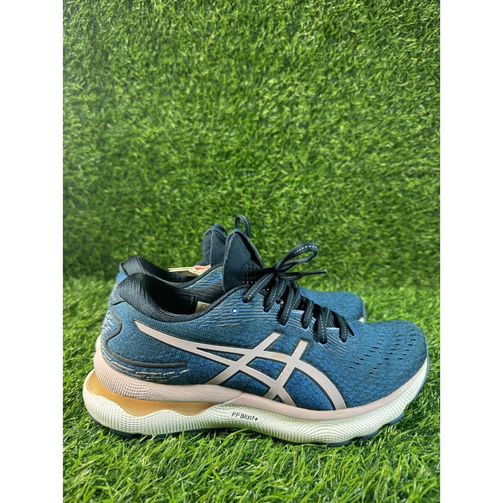 Asics Gel-Nimbus 24 French Blue Pink Running Sneakers Shoes | Women's Size 8.5